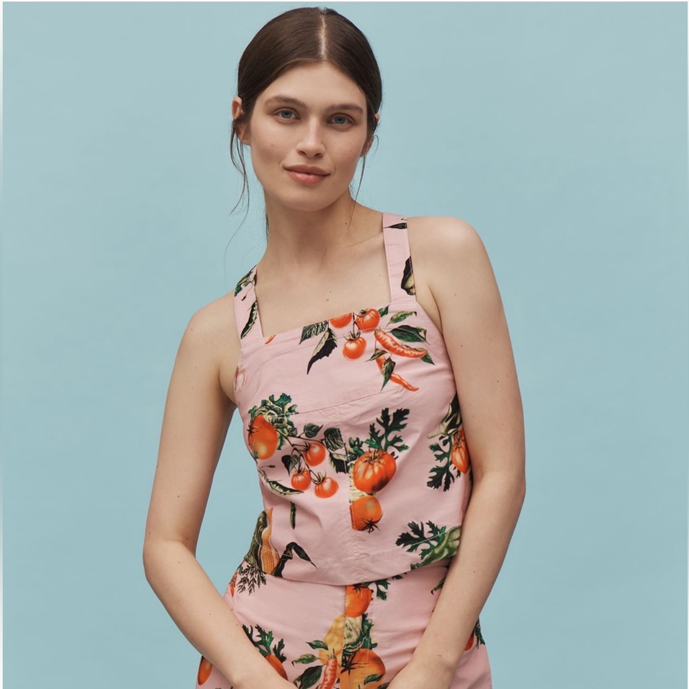 Anthropologie Maeve Veggie Halter Blouse